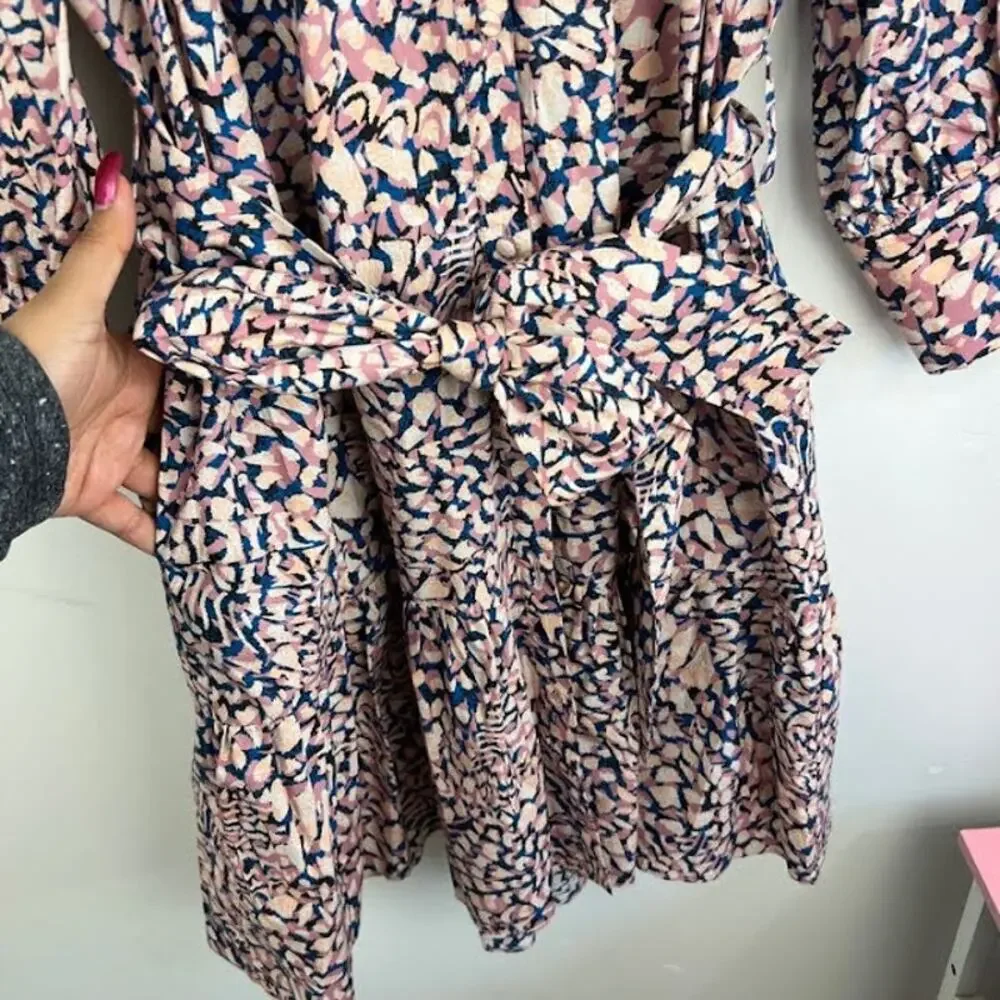 Christy Lynn Ellie Dress in Pink Panther long sleeve knee length size small